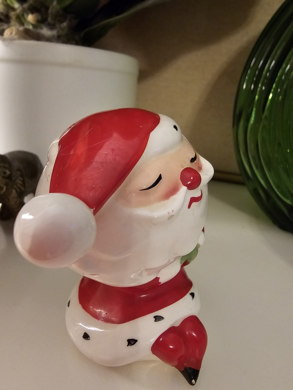 Vintage Holt Howard Christmas Santa & Bag Salt & Pepper Shaker Set 1959 - Picture 8 of 16